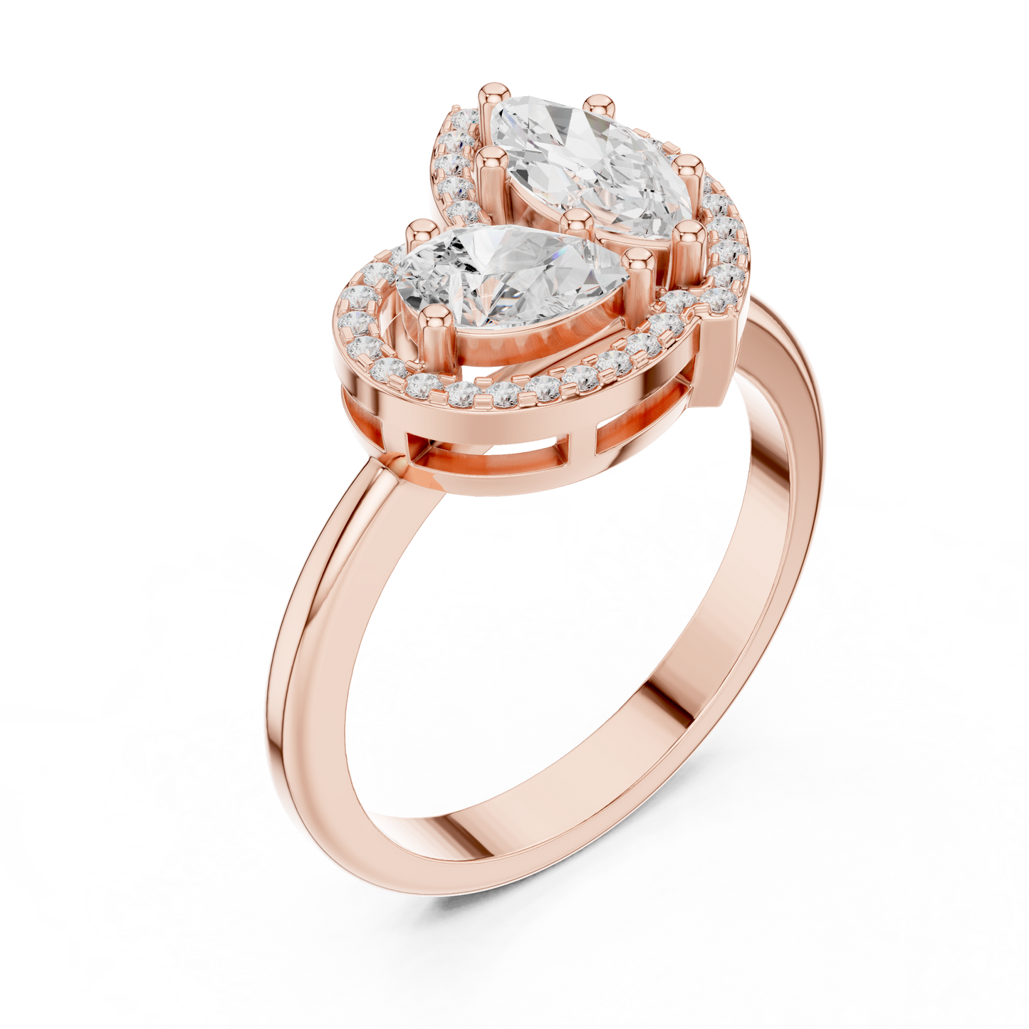 Toi et Moi Engagement Ring | Pear-Cut and Marquise-Cut Diamonds