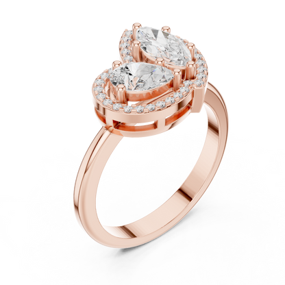 Toi et Moi Engagement Ring | Pear-Cut and Marquise-Cut Diamonds