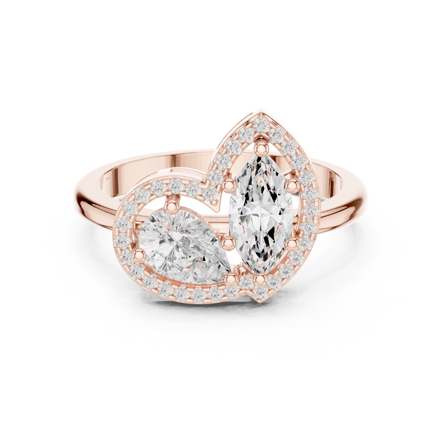 Toi et Moi Engagement Ring | Pear-Cut and Marquise-Cut Diamonds
