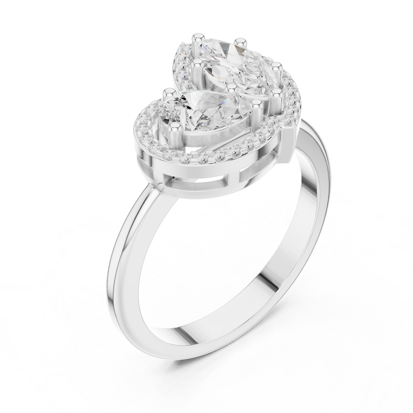 Toi et Moi Engagement Ring | Pear-Cut and Marquise-Cut Diamonds