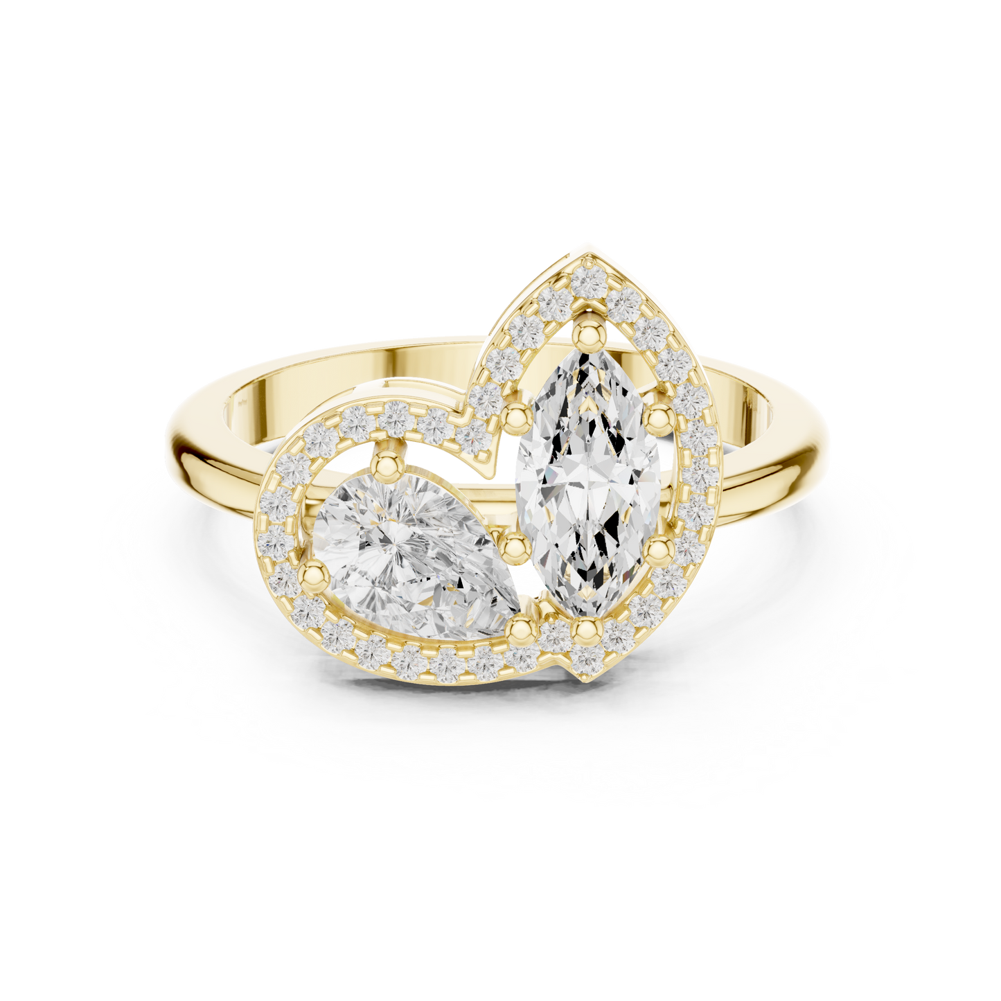 Toi et Moi Engagement Ring | Pear-Cut and Marquise-Cut Diamonds
