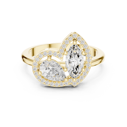 Toi et Moi Engagement Ring | Pear-Cut and Marquise-Cut Diamonds