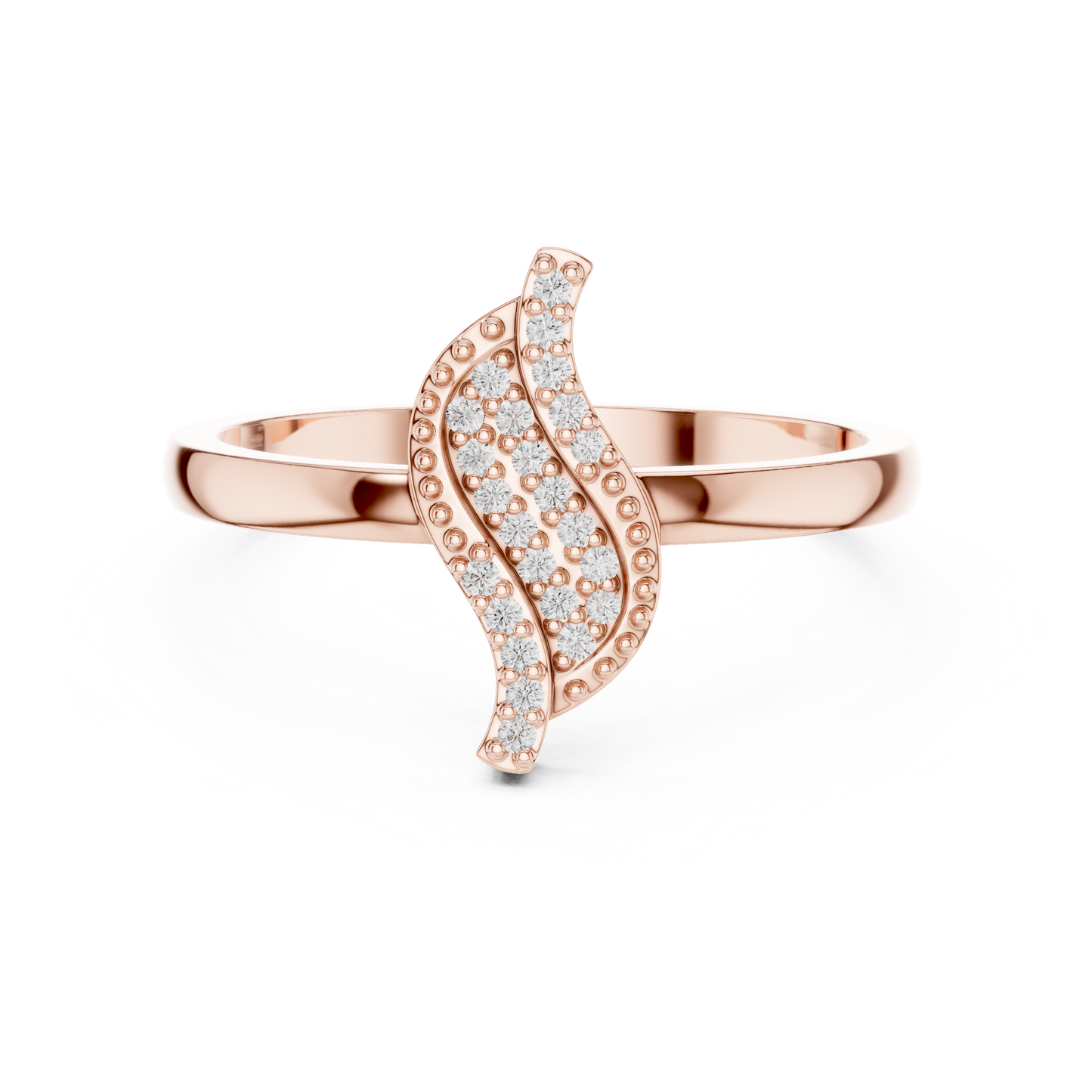 Multi-Diamond Pear-Shaped Bypass Ring | Sterling Silver Fashion Ring