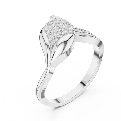 Double Leaf Ring | Sterling Silver or Gold Women’s Ring