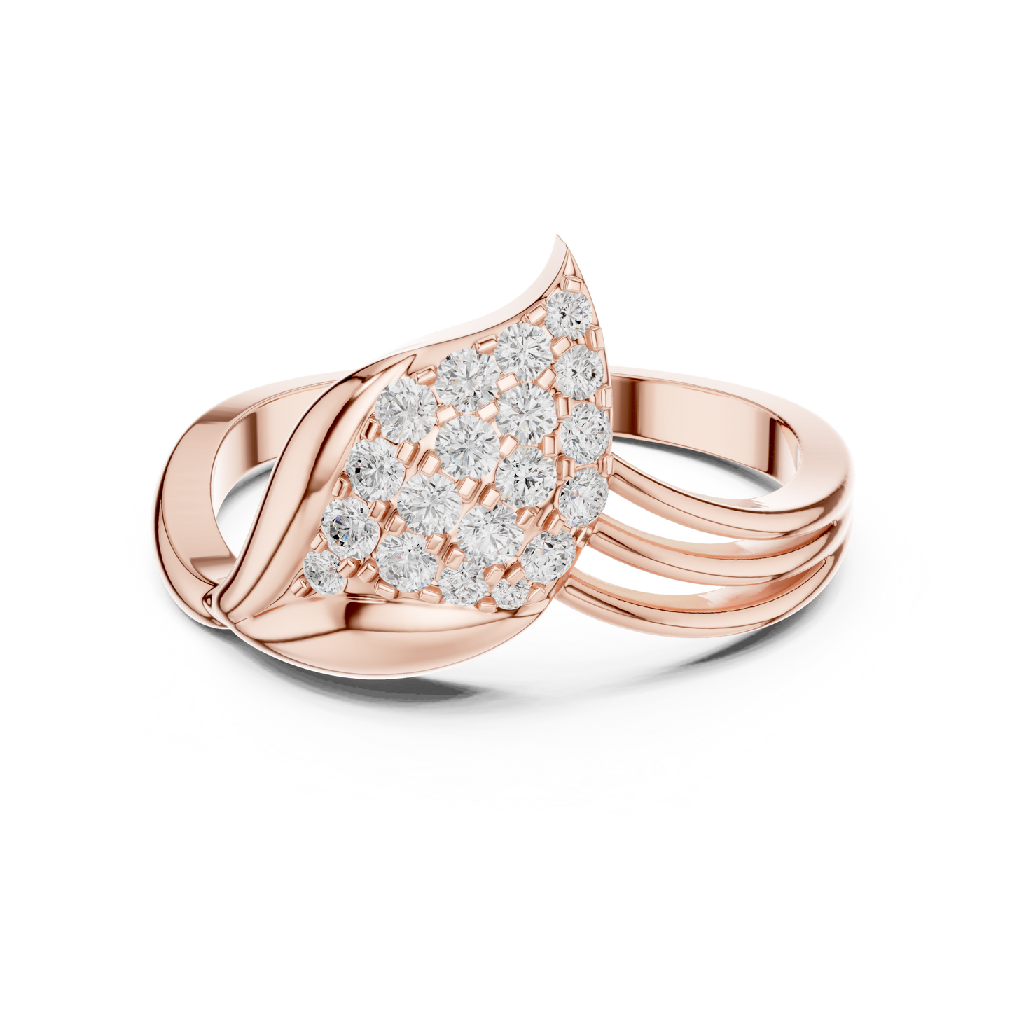Double Leaf Ring | Sterling Silver or Gold Women’s Ring