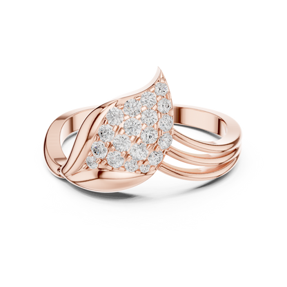 Double Leaf Ring | Sterling Silver or Gold Women’s Ring