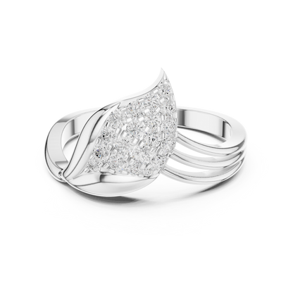 Double leaf ring in sterling silver with subtle sparkle

Women’s gold double leaf ring for everyday elegance

Nature-inspired leaf design ring with sparkling accents