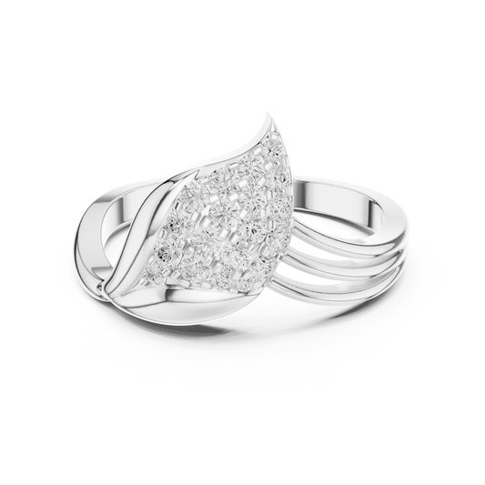 Double leaf ring in sterling silver with subtle sparkle

Women’s gold double leaf ring for everyday elegance

Nature-inspired leaf design ring with sparkling accents