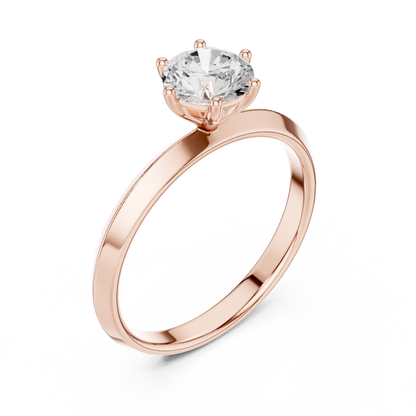 Classic 1ct Round Solitaire Engagement Ring | Six-Prong Setting