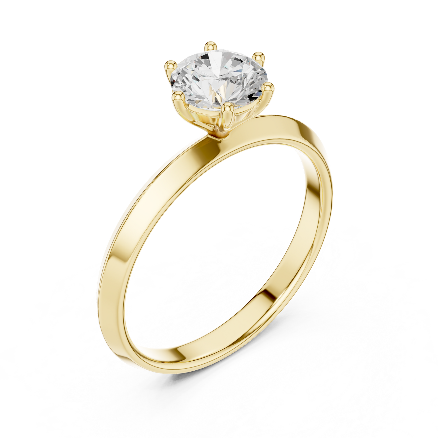 Classic 1ct Round Solitaire Engagement Ring | Six-Prong Setting