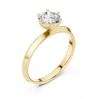 Classic 1ct Round Solitaire Engagement Ring | Six-Prong Setting