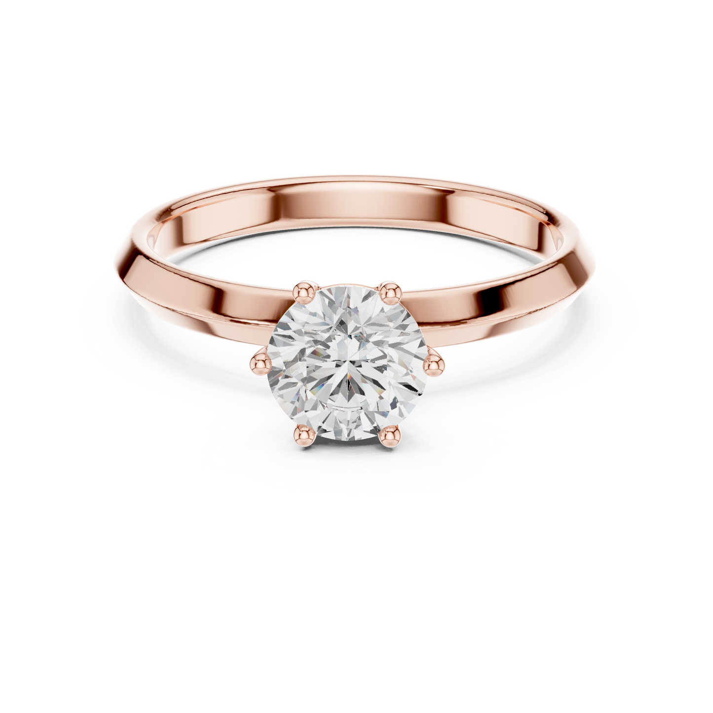 Classic 1ct Round Solitaire Engagement Ring | Six-Prong Setting