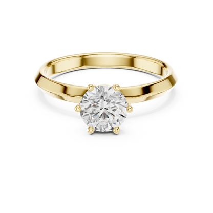 Classic 1ct Round Solitaire Engagement Ring | Six-Prong Setting