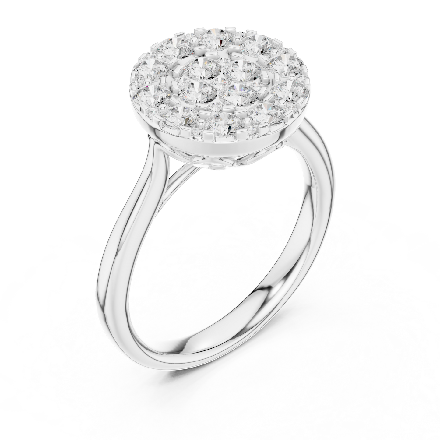 Diamond Cluster Ring | Elegant Sparkle Design