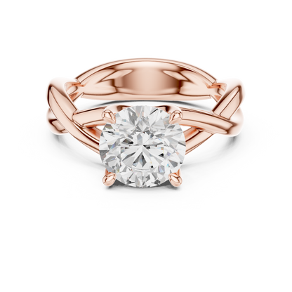 Carmela Open-Twist Solitaire Engagement Ring | Modern Elegant Design