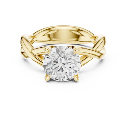 Carmela Open-Twist Solitaire Engagement Ring | Modern Elegant Design