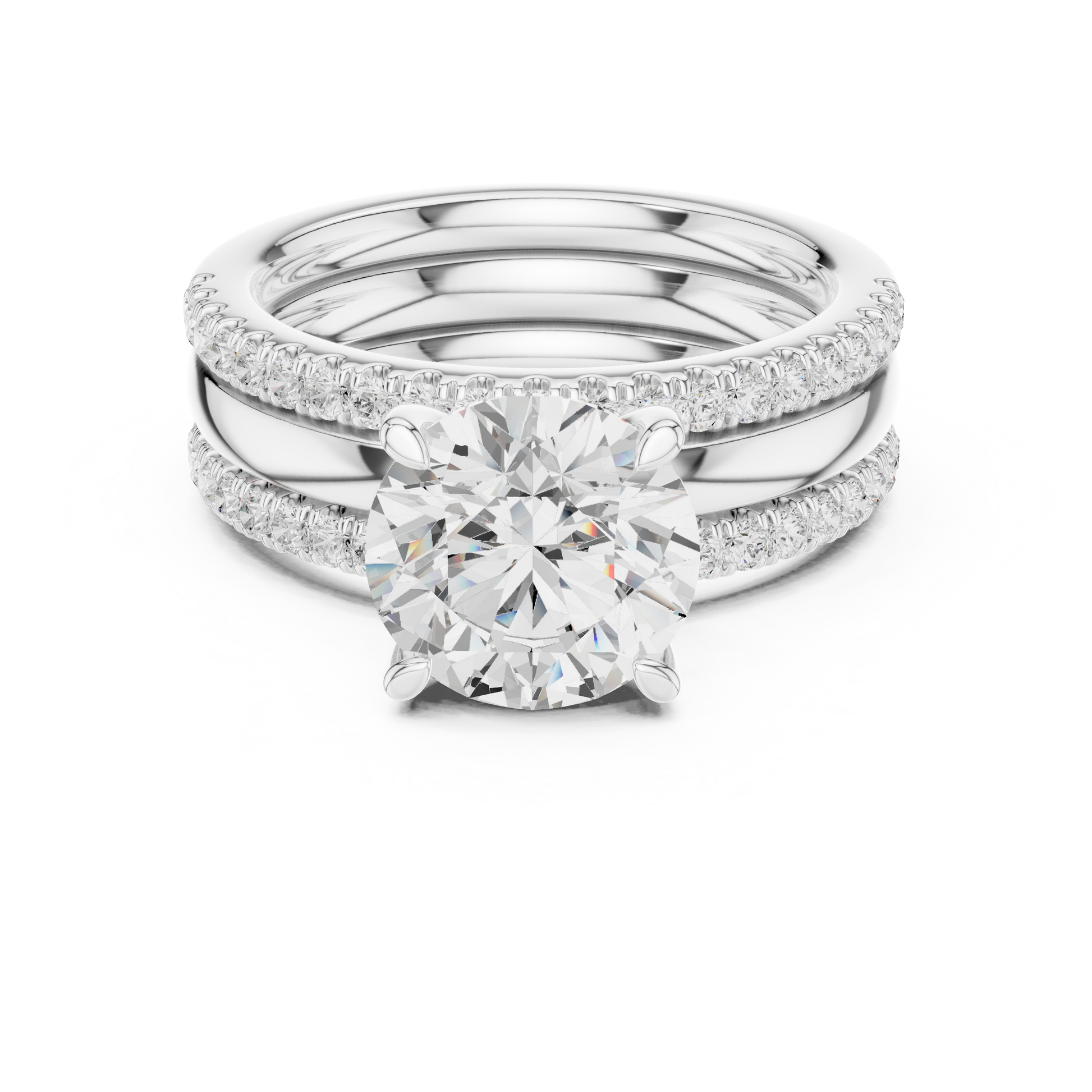 Lab-grown diamond engagement ring in 935 silver

White gold solitaire engagement ring featuring lab-grown diamond

Modern women’s engagement ring with sparkling lab-grown diamond