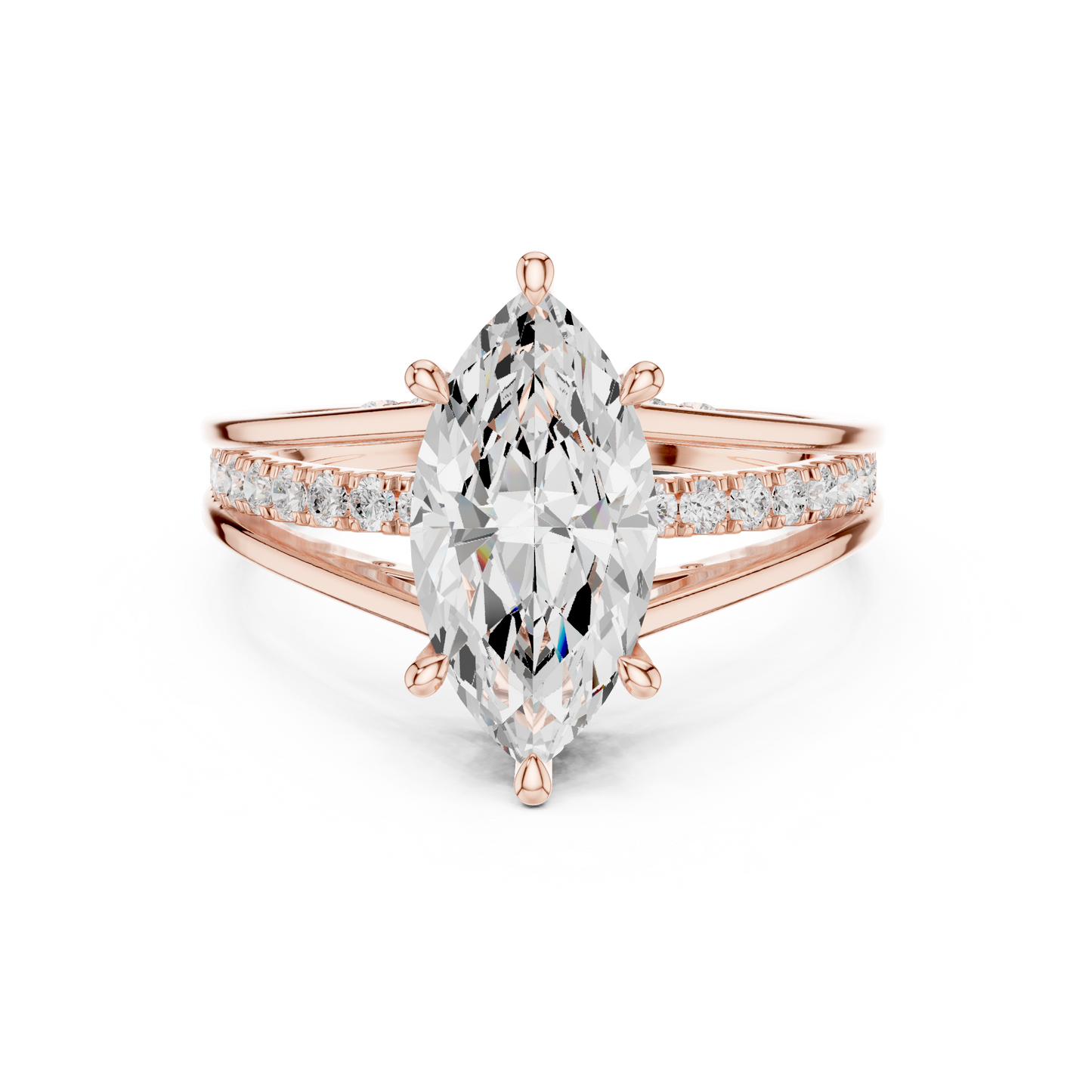 Marquise-Cut Diamond Engagement Ring | Elegant Solitaire Design