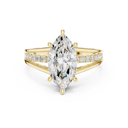 Marquise-Cut Diamond Engagement Ring | Elegant Solitaire Design