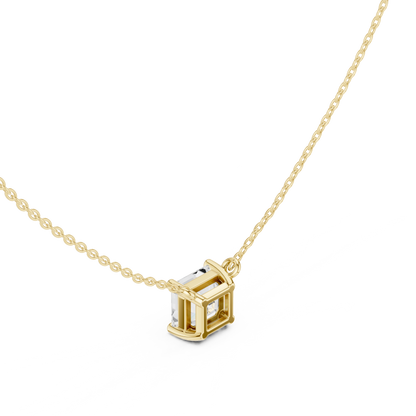 Asscher-Cut Diamond Solitaire Pendant Necklace | Timeless Elegance
