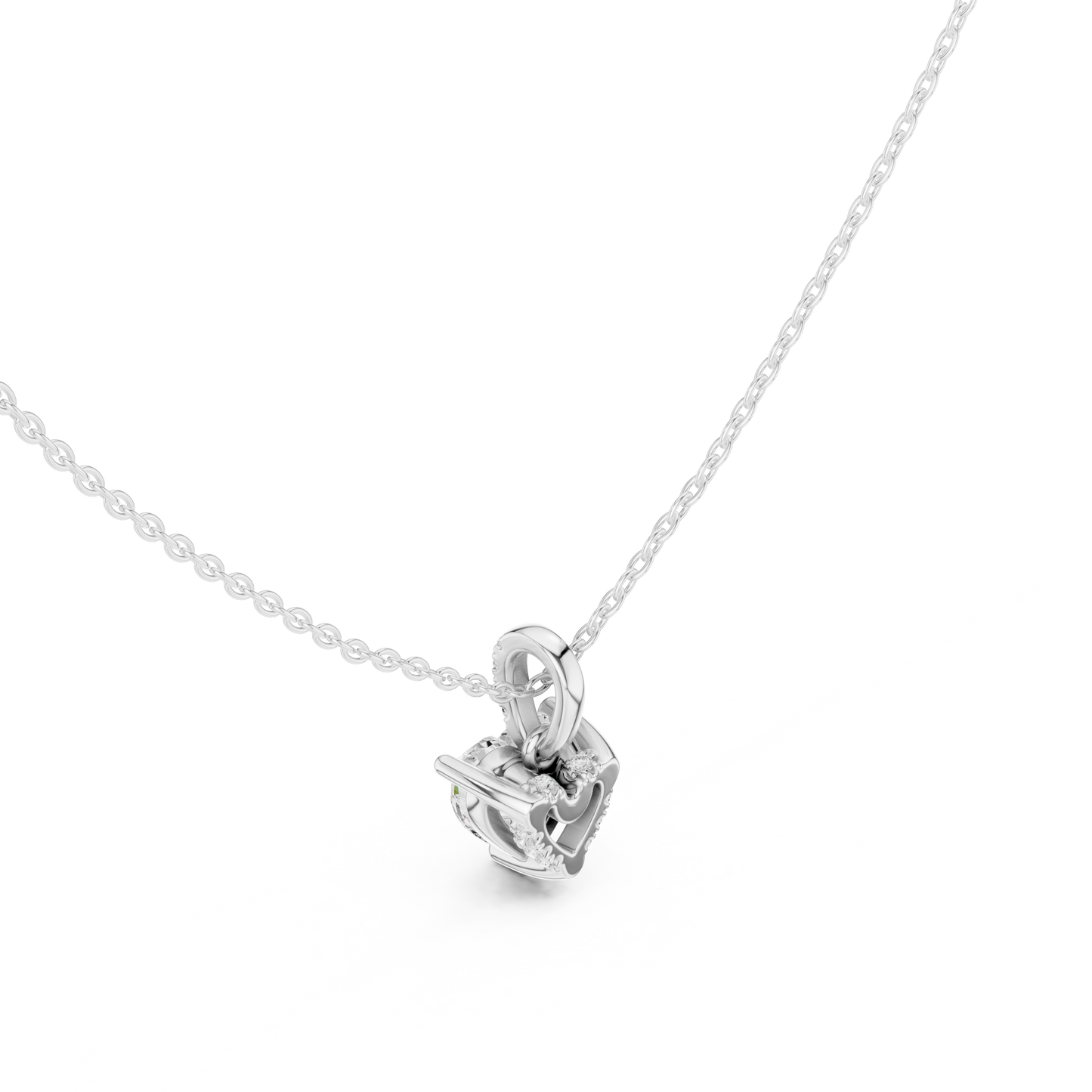 Heart-Cut Diamond Solitaire Pendant Necklace | Romantic Elegance