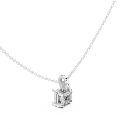 Princess-Cut Solitaire Diamond Pendant | Timeless Elegance