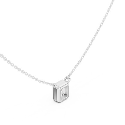 Radiant-Cut Lab-Grown Diamond Solitaire Pendant | Bezel Setting