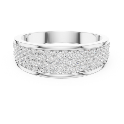 Diamond pavé or cluster ring in 935 silver

Elegant white gold ring with pavé-set or clustered diamonds

Modern women’s diamond ring featuring pavé or cluster design