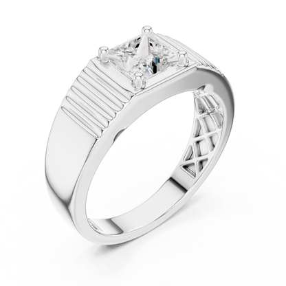 Men’s Princess-Cut Solitaire Diamond Ring | Everyday Elegance