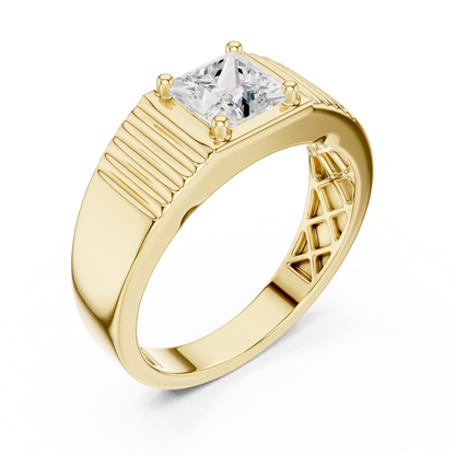 Men’s Princess-Cut Solitaire Diamond Ring | Everyday Elegance