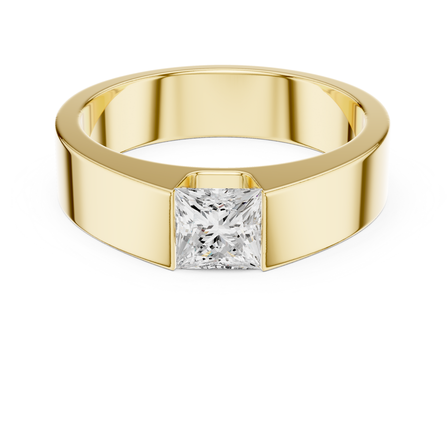 Princess-Cut Bar Set Diamond Ring | Modern Statement Ring