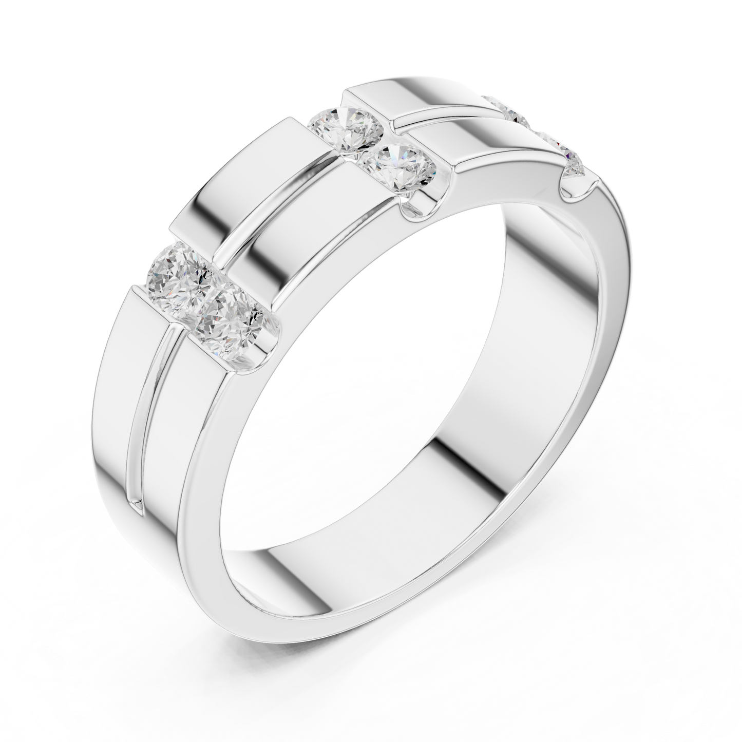 Men’s Diamond Ring | Round-Cut Diamond Statement Ring