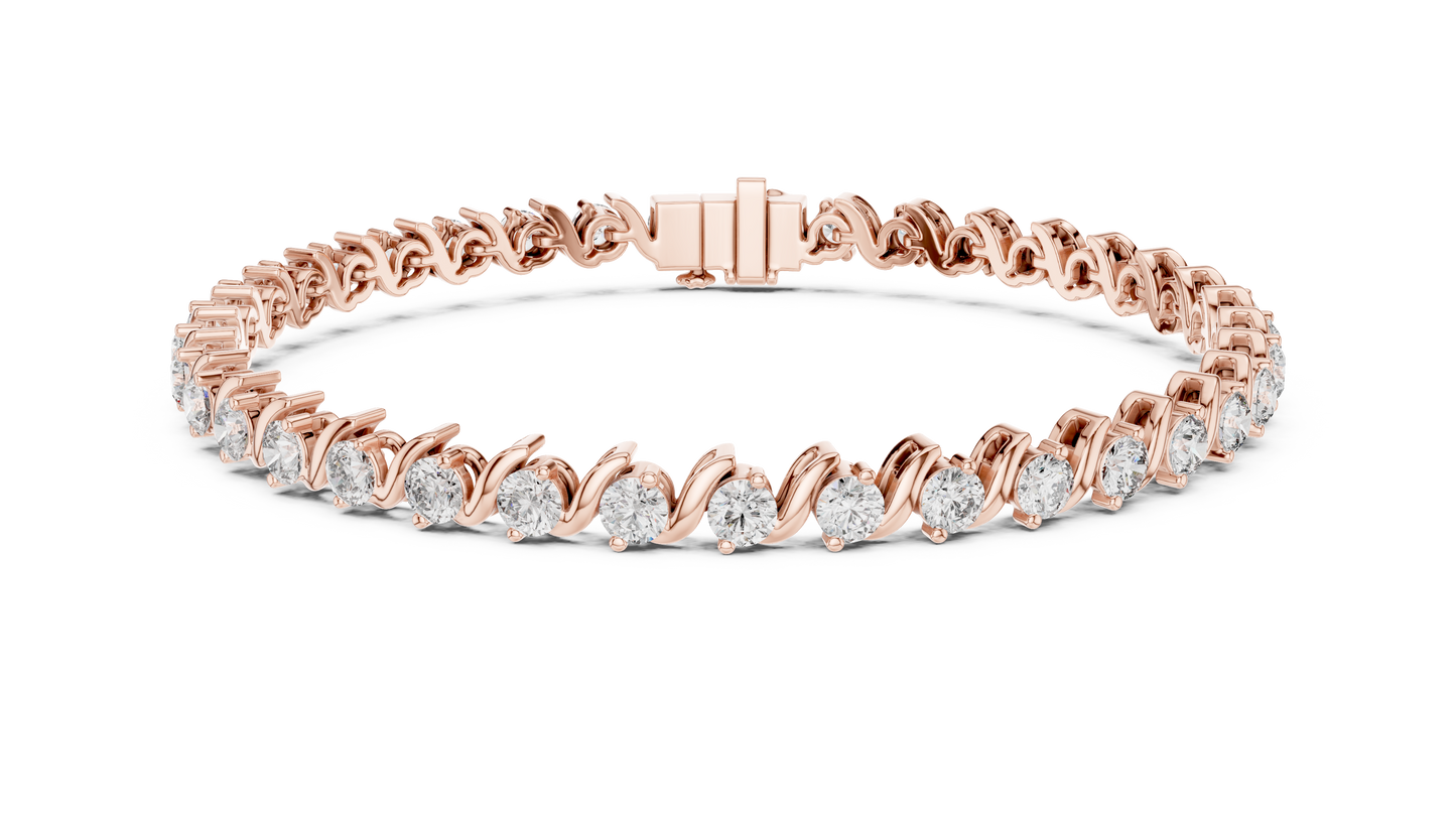 S-Link Diamond Tennis Bracelet | Modern Flowing Elegance