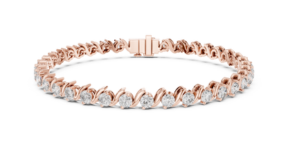 S-Link Diamond Tennis Bracelet | Modern Flowing Elegance