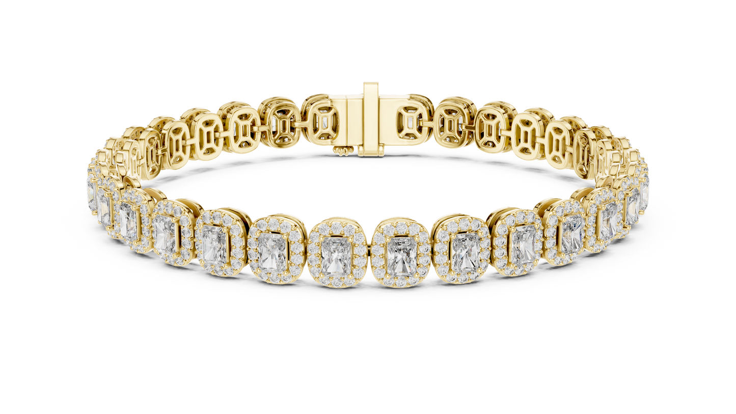 Cushion-Cut Diamond Tennis Bracelet | Timeless Luxury Elegance