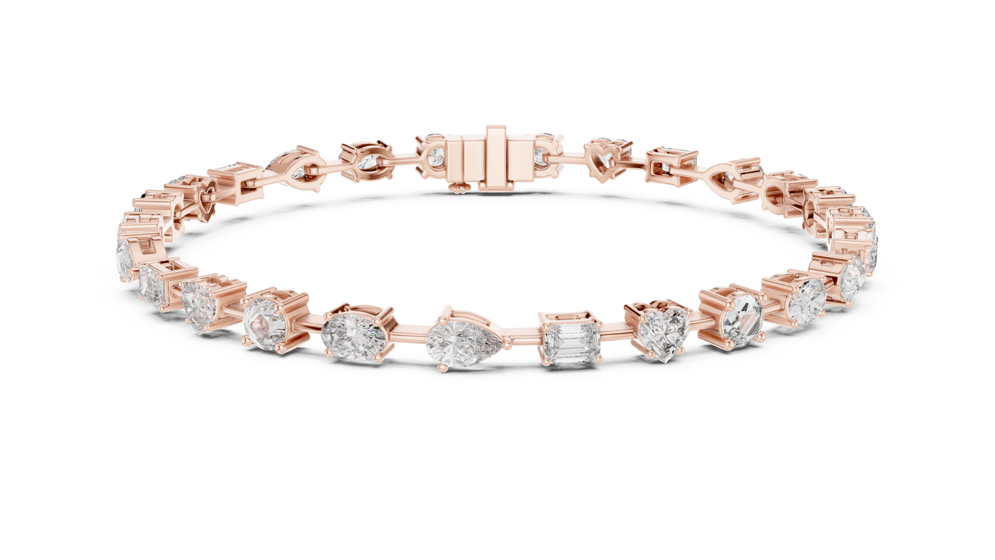 Mixed-Cut Diamond Bracelet | Modern Luxury Sparkle