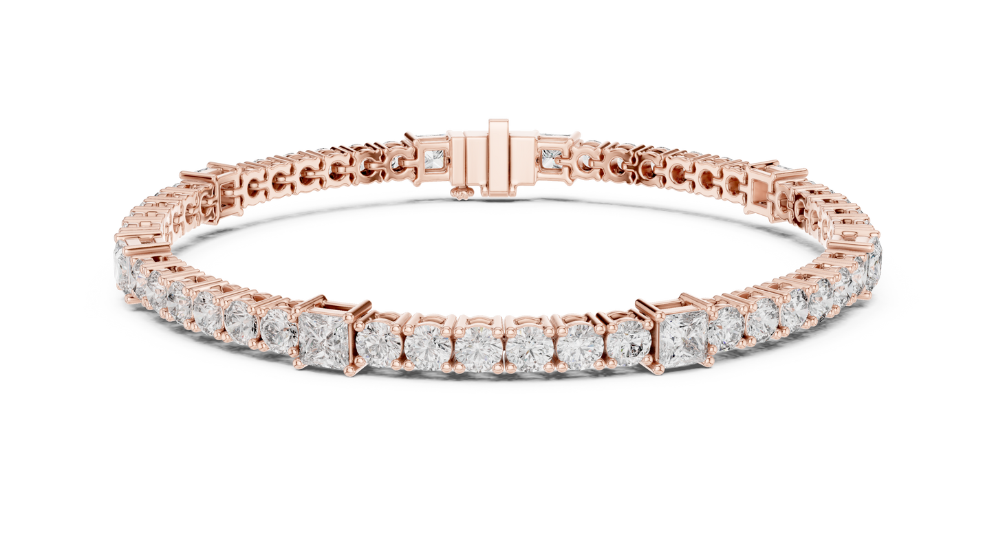 Princess-Cut Diamond Tennis Bracelet | Modern Sparkle