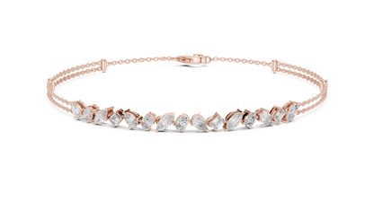 Multi-Shape Diamond Bracelet | Contemporary Mixed-Cut Brilliance