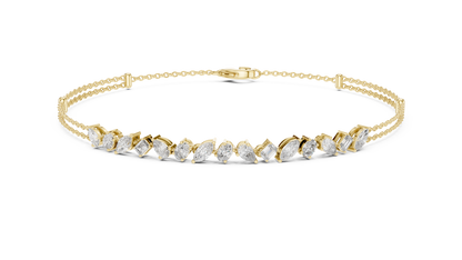 Multi-Shape Diamond Bracelet | Contemporary Mixed-Cut Brilliance