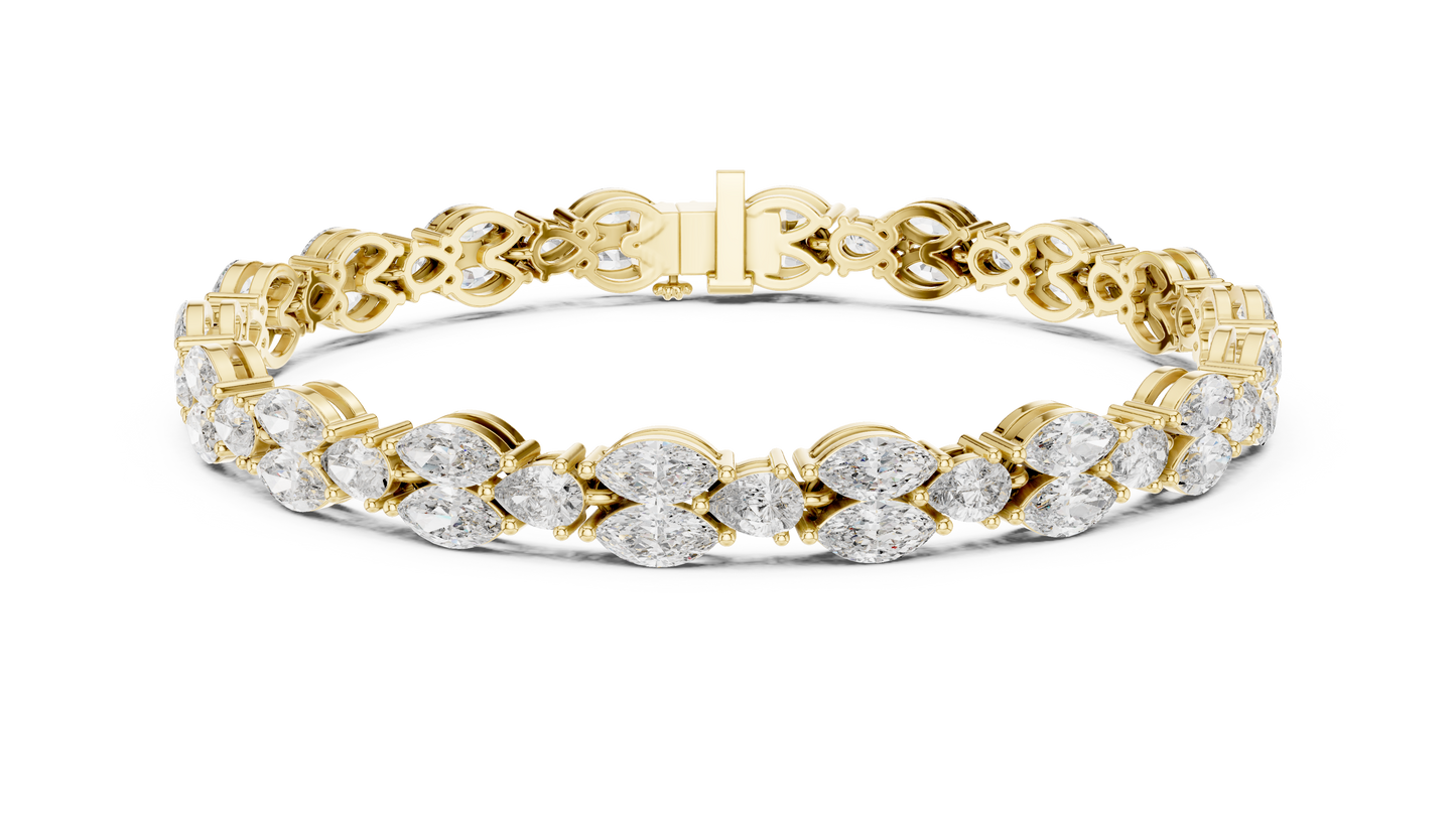 Halcyon Floral Fancy Lab-Grown Diamond Bracelet | Elegant Statement Jewelry