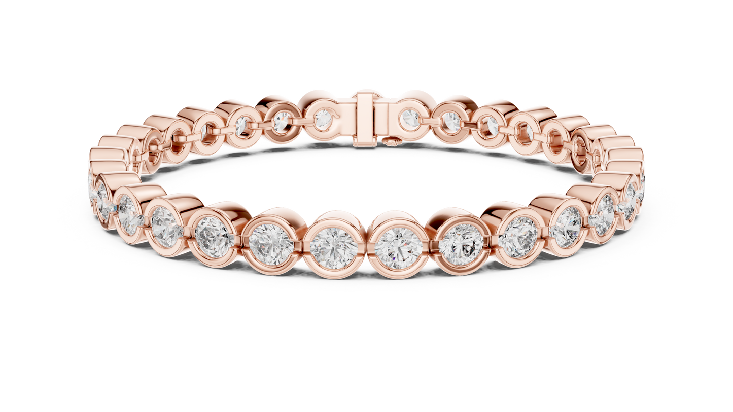 Lab-Grown Diamond Bezel-Set Tennis Bracelet | Modern Elegance