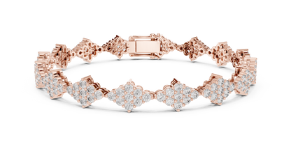 Clover Diamond Tennis Bracelet | Lucky Bloom Brilliance