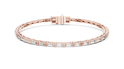 Baguette Diamond Tennis Bracelet | Modern Linear Brilliance
