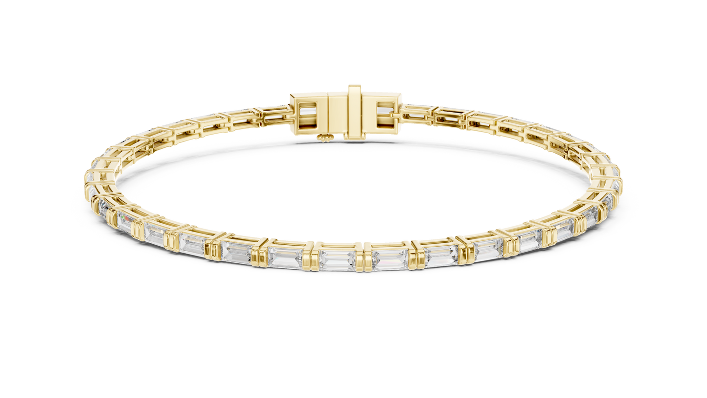 Baguette Diamond Tennis Bracelet | Modern Linear Brilliance