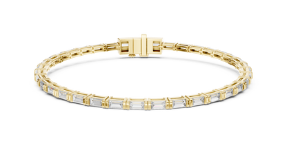 Baguette Diamond Tennis Bracelet | Modern Linear Brilliance