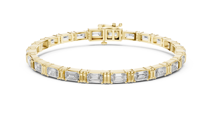 Emerald-Cut Diamond Tennis Bracelet | Timeless Geometric Elegance