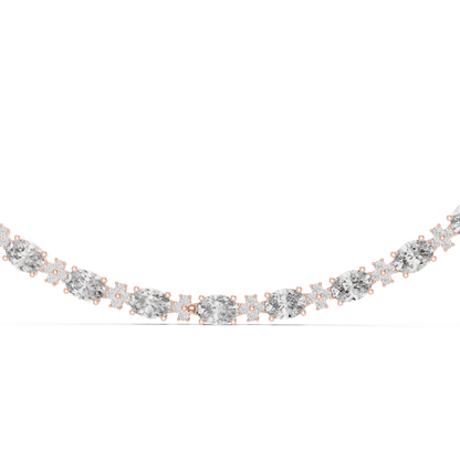 Matisha Matrix Oval Diamond Necklace | Modern Luxury Elegance