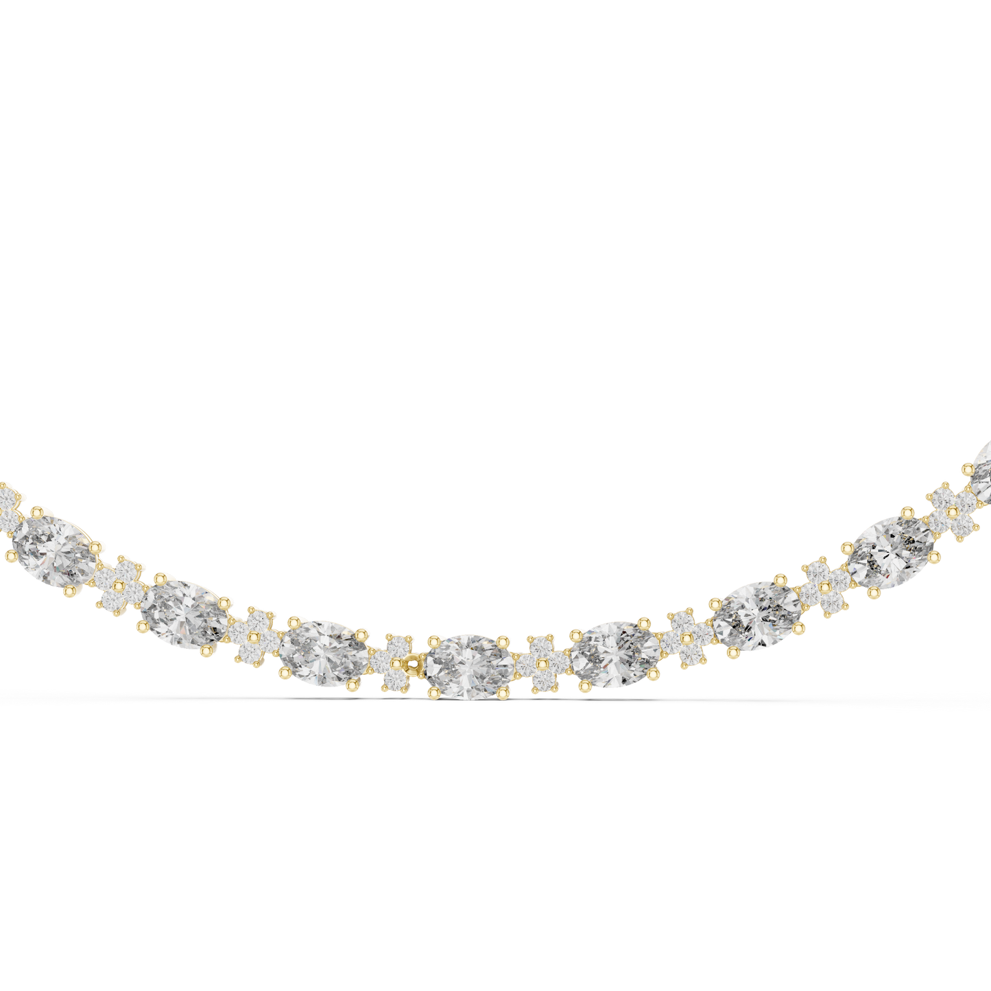 Matisha Matrix Oval Diamond Necklace | Modern Luxury Elegance