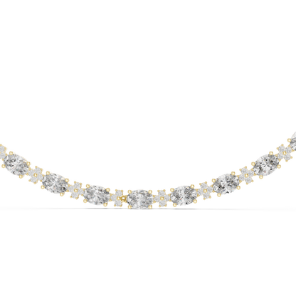 Matisha Matrix Oval Diamond Necklace | Modern Luxury Elegance