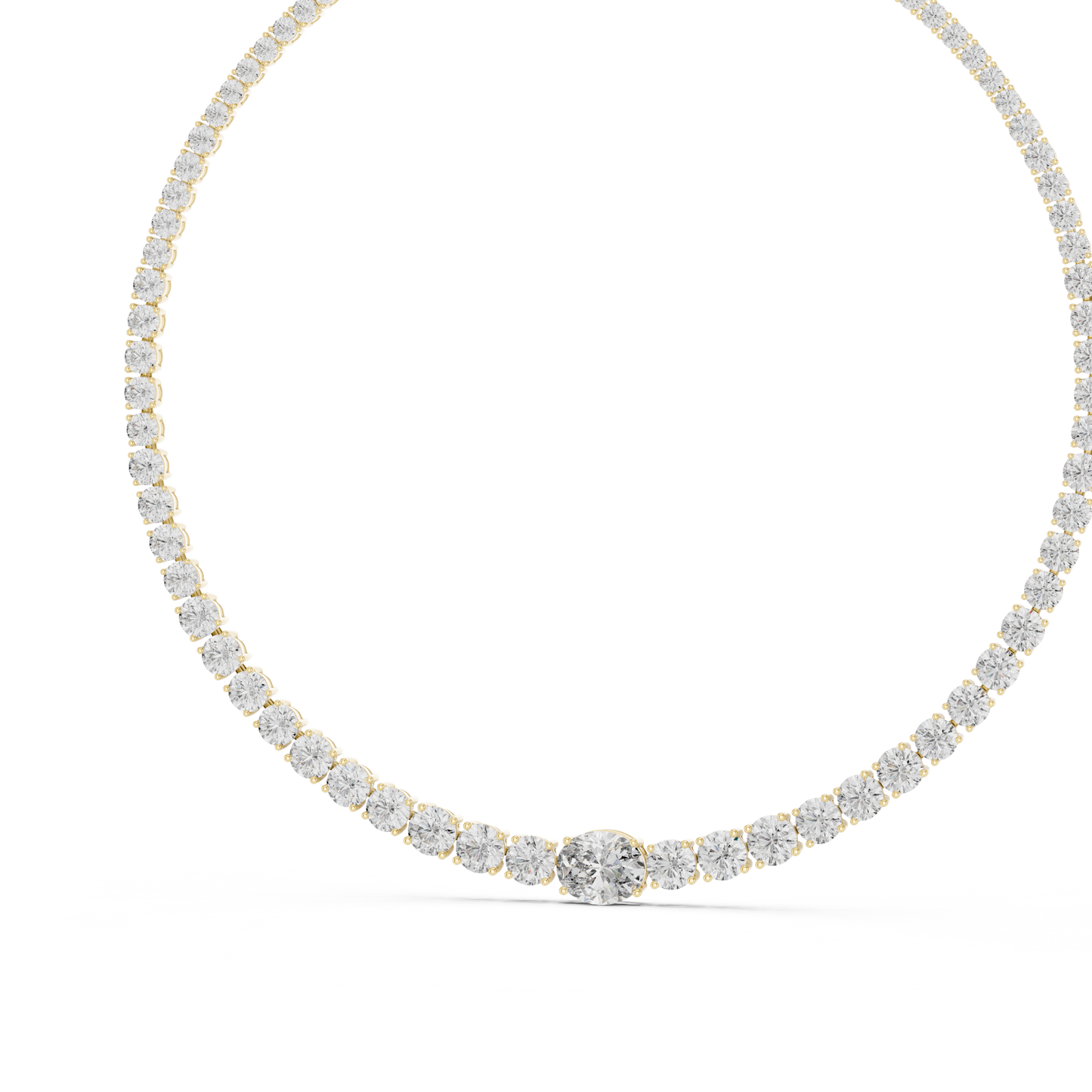 Matisha Graduated Diamond Rivière Necklace | Timeless Iconic Brilliance